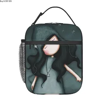 Изготовленная на заказ сумка для ланча Santoro Gorjuss с рисунком в стиле Coque Art, женская Теплая сумка-холодильник, изолированный ланч-бокс для детской школы
