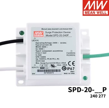 Импульсный источник питания MEAN WELL SPD-20-240P/277P светодиодный драйвер 20KA с защитой от перенапряжения