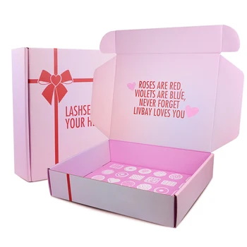 индивидуальный дизайн, Оптовая продажа, роскошный изысканный сладкий подарок на заказ, гофрированная розовая упаковочная коробка для доставки