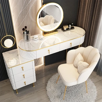 Итальянские роскошные комоды для дома, креативная мебель для спальни, Скандинавский туалетный столик, косметический столик с зеркалом, шкафы для хранения, туалетные столики