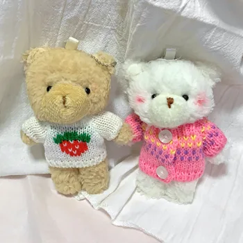 Кавайный мини Плюшевый мишка, плюшевые игрушки-куклы, Милый свитер, Мишка, плюшевая подвеска, брелок, подвеска для сумки для девочек, Рождественские подарки