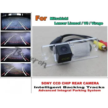 Камера Smart Tracks Chip Camera/Для Mitsubishi Lancer Lioncel/V3/Virage HD CCD Интеллектуальная Динамическая Парковочная Камера Заднего Вида