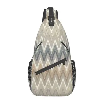 Камуфляжный Зигзагообразный слинг, нагрудная сумка через плечо, Мужской модный Богемный геометрический рюкзак для кемпинга, езды на велосипеде
