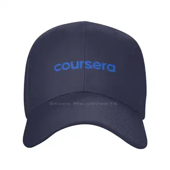 Кепка из высококачественной джинсовой ткани с графическим логотипом Coursera, Вязаная шапка, бейсболка
