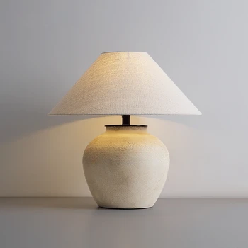 Керамическая настольная лампа ручной работы ретро гостиная спальня декоративная настольная лампа