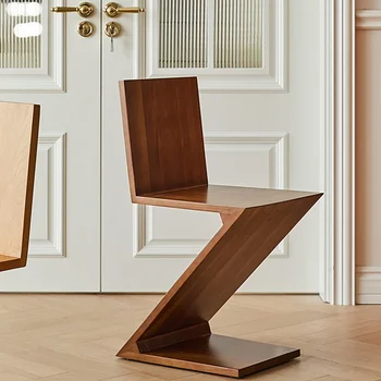 Китайские обеденные стулья в стиле ретро Со спинкой из массива Дерева, Кухонный обеденный стул, Дизайнерский Креативный Одноместный стул, мебель для столовой