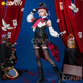 Косплей-костюм фокусника COFUN Genshin Impact Lyney для вечеринки в честь Хэллоуина, костюм для ролевых игр, униформа