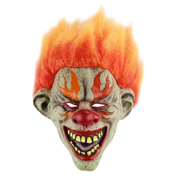 Костюм на Хэллоуин, латексный костюм ужаса, Темное Пламя, костюм Клоуна, маска на голову, маска на всю голову
