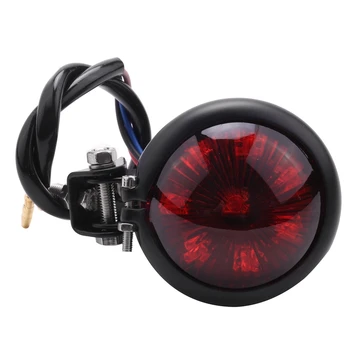 Красный 12 В Светодиодный Черный Регулируемый стоп-сигнал в стиле Cafe Racer, Задний тормозной фонарь для мотоциклов, задний фонарь для чоппера-поплавка