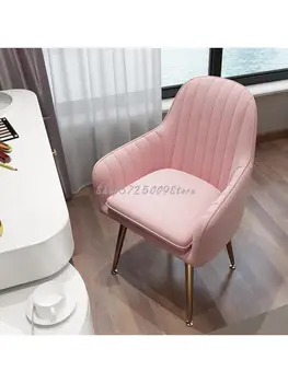 Кресло для макияжа в скандинавском стиле со спинкой princess home спальня для девочек туалетный столик чистый красный табурет милый легкий роскошный