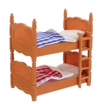 Кровать Мини-двуспальные кровати Имитация домашней мебели для спальни Двухъярусная кровать Твин для девочек