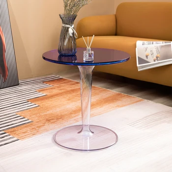 Круглый журнальный столик в гостиной, современный Акриловый Металлический Дизайнерский фермерский столик, Чайный минималистичный Circle Muebles, Скандинавская мебель