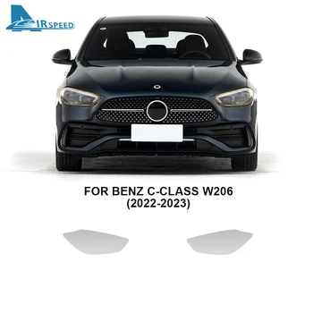 Крышка зеркала заднего вида автомобиля, защитная пленка для фар, специальная прозрачная наклейка из ТПУ для Mercedes Benz C Class W206 2022 2023 гг.