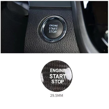 Крышка Кнопки Включения Двигателя Автомобиля Из Углеродного Волокна Для Toyota 86 Corolla CHR Rav4 Sienna Camry Highlander Land-crui