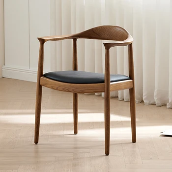 Кухонное кресло с деревянным дизайном, Стулья для столовой Nordic Relax Accent, Переносная Кухонная мебель для балкона Sillas Comedor MQ50CY