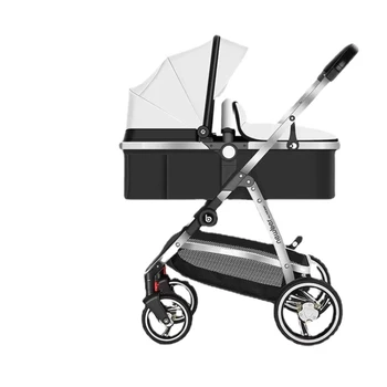 Легкая складная детская коляска HXL для сидения и лежания, Двусторонняя тележка с высоким ландшафтом