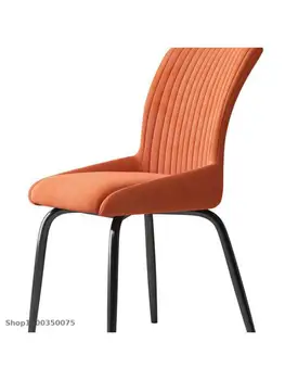 Легкий Роскошный обеденный стул со спинкой в скандинавском стиле, современный минималистичный Тканевый стул с сетчато-красной ресторанной технологией, комод для спальни