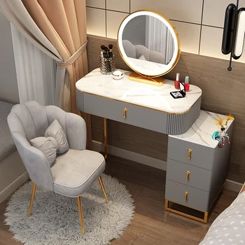 Легкий роскошный туалетный столик В спальне, современный простой прикроватный шкафчик для хранения косметики, Маленькая квартира, Мини-многофункциональный письменный стол В подарок