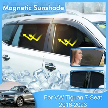 Магнитный Солнцезащитный Козырек Для Volkswagen VW Tiguan Allspace L 7-Местный AD BW 2016 ~ 2023 Оконный Козырек Солнцезащитный Козырек Сетчатая Занавеска Защита