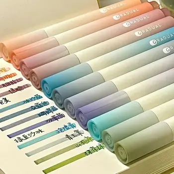 Маркер-маркер высокого качества Macaron Color Pen Набор студенческих ручек для ключей