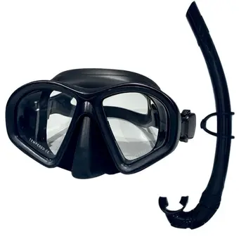 Маска для подводного плавания, тренировочная маска для плавания с экологически чистым силикагелем, вентиляционная трубка, набор масок для подводного плавания