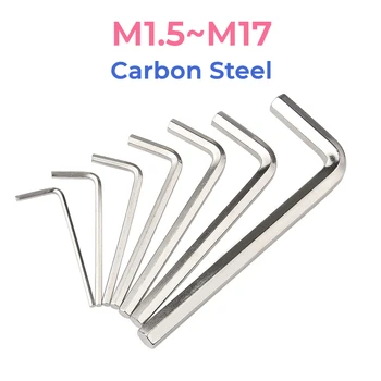 Метрический шестигранный ключ из никелированной углеродистой стали M1.5 ~ M17 L Гаечный ключ с шестигранным ключом для удлинения рычага Инструмент для ремонта автомобиля Домашние ручные инструменты