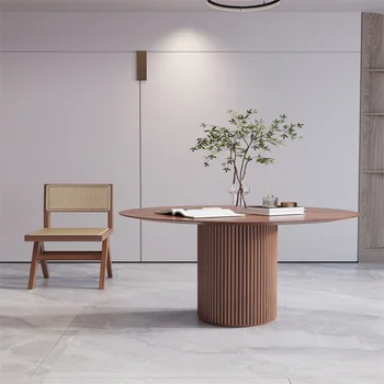 Минималистичная Подставка для круглого обеденного стола с деревянной изоляцией, Дизайн обеденного стола для завтрака, Кухонная Мебель Mesa De Jantar