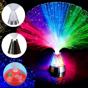 Многоцветная Волоконно-оптическая Лампа USB Starry Sky Light Светодиодная Светящаяся Настольная Лампа Креативное Праздничное Украшение Лампа для атмосферы кемпинга