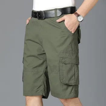 Мода пяти раздела брюки летние шорты большие Y2k одежда мужские свободные прямые спортивные пляжа несколько кармана старинные брюки