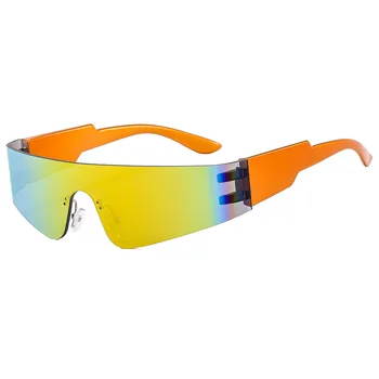 Модные Солнцезащитные очки Унисекс Mirror RIDE Трендовые Цельные Дуговые линзы в широкой оправе, легкие солнцезащитные очки 2023, повседневная спортивная одежда для скалолазания