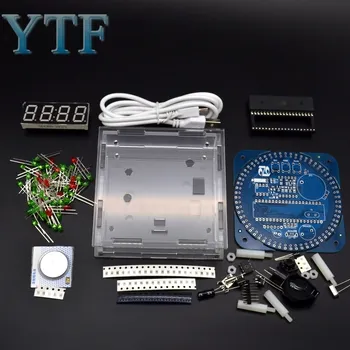 Модуль дисплея Будильник Электронные цифровые часы Светодиодный индикатор температуры DIY Kit Обучающая доска 5V с цифровым светодиодом shell DS1302