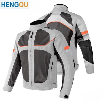 Мотоциклетная куртка Мужская куртка для мотокросса Куртка мотоциклиста Защитное снаряжение пальто Гоночная светоотражающая Оксфордская одежда