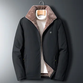 Мужская одежда 2023, зимнее пальто, повседневная модная мужская куртка, весенне-осенний зимний плюшевый утолщенный верх,