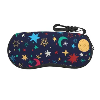 Мужская сумка для очков, защитный чехол с рисунком звезд и Луны, переносная коробка для солнцезащитных очков, коробка для очков для чтения