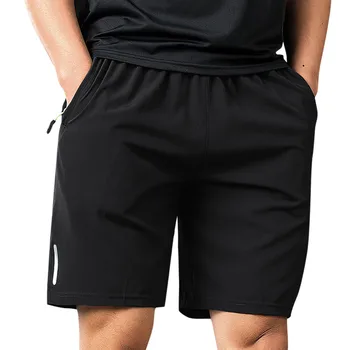 Мужские летние спортивные Короткие однотонные быстросохнущие шорты, Свободные дышащие шорты, мужские шорты с карманами, брюки для фитнеса Cortos