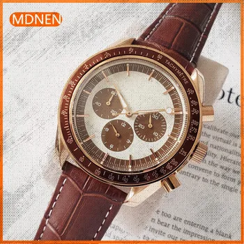 Мужские часы MDNEN 904l кварцевые часы из нержавеющей стали 44 мм-OG