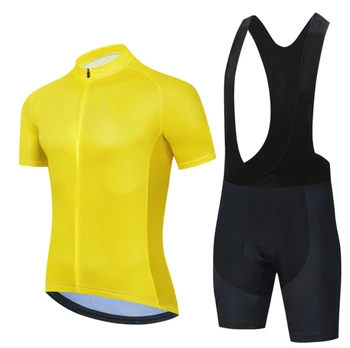 Мужской комплект из джерси для велоспорта, Однотонная одежда для велоспорта 4 цвета, костюм для шоссейных гонок, велосипедный нагрудник, шорты, одежда для MTB, Майо, Ciclismo