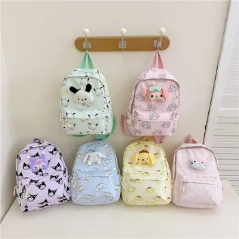 Мультяшный школьный рюкзак Sanrio Kulomi Melody С принтом Креативный Милый детский рюкзак для хранения ручек, канцелярских принадлежностей, школьных принадлежностей, рюкзака