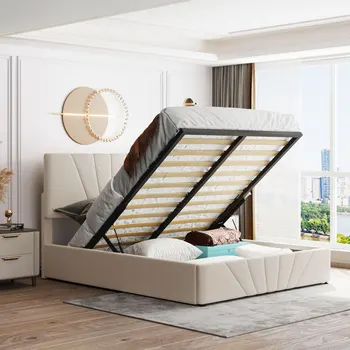 Мягкая кровать-платформа размера 