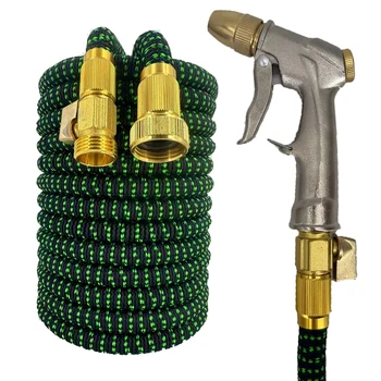 Мягкая телескопическая водопроводная труба для автомойки высокого давления, резьбовой клапан Европейского стандарта, Садовая поливочная труба, Металлический водяной пистолет.