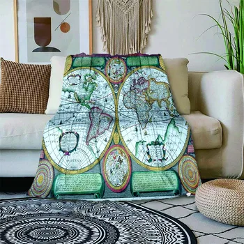 Навигация по древнему миру Мягкое тонкое одеяло, фланелевое одеяло на лето, одеяло для дивана в гостиной, одеяло для пикника с защитой от скатывания