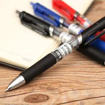 Нажмите нейтральную ручку черная 0,5 мм Deli S01 нейтральная ручка офисная ручка для подписи водяная ручка