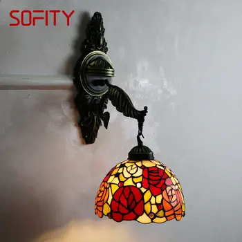 Настенный светильник Tinny Tiffany LED Винтажный Креативный дизайн, бра для дома, гостиной, гостиничного коридора, декора