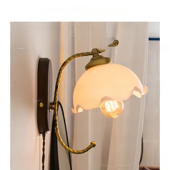 Настенный светильник из черного орехового дерева в винтажном стиле, гостиная, спальня, минималистичная ванная комната в японском стиле в резиденции Минзу