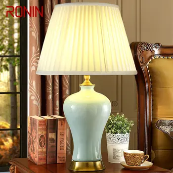 Настольная лампа RONIN Modern Ceramics LED Nordic Creative Fashion Простые прикроватные настольные светильники для дома Гостиной Спальни