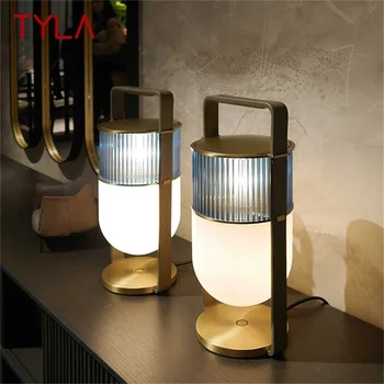 Настольная лампа TYLA Postmodern, роскошная настольная лампа из скандинавского стекла, Светодиодная для дома, гостиной, спальни, прикроватного декора.