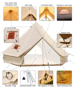 Недавно разработанная уличная брезентовая палатка в форме колокола.