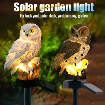 Новая солнечная светодиодная лампа Owl, уличные водонепроницаемые фонари для газона, наружные ночные светильники, украшение сада во внутреннем дворике, Ландшафтная лампа для животных