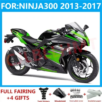 Новые комплекты обтекателей для мотоциклов ABS Подходят для ninja 300 ninja300 2013 2014 2015 2016 2017 EX300 ZX300R комплект обтекателей зеленый черный