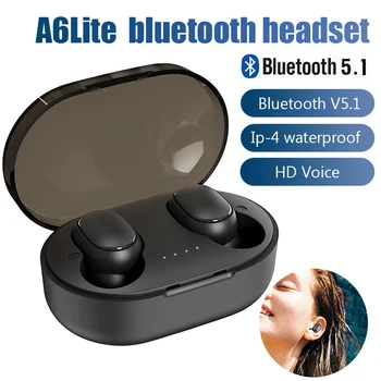 Новые Наушники A6 Lite TWS Bluetooth 5,0 Стерео Настоящие Беспроводные Наушники-Вкладыши Спортивная Гарнитура для Телефона Fone Wireless Earbuds